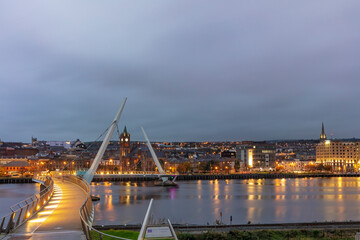 Wall Mural - The Peace Bridge over the River Foyle in Londonderry, Northern, Ireland