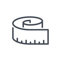 Poster - Measuring tape line icon. Measure and Ruler vector outline sign.