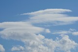 Fototapeta Niebo - white cloud shapes on blue summer sky