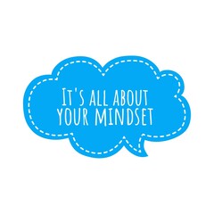 Wall Mural - ''It's all about your mindset'' Lettering