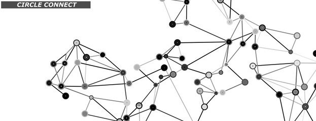 Poster - Modern illustration with social connect on white background for concept design. Global network connection. Web connection concept