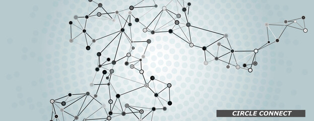 Poster - Modern illustration with social connect on white background for concept design. Global network connection. Web connection concept