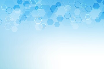 Fototapete - modern futuristic background of the scientific hexagonal pattern. virtual abstract background with p