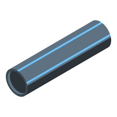 Poster - Plastic pipe icon. Isometric of plastic pipe vector icon for web design isolated on white background