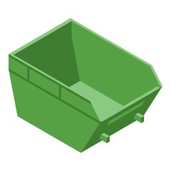 Poster - Dumpster icon. Isometric of dumpster vector icon for web design isolated on white background