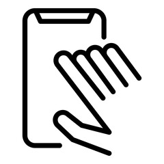 Poster - smartphone print screen icon. outline smartphone print screen vector icon for web design isolated on