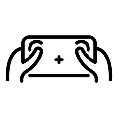 Poster - gaming smartphone icon. outline gaming smartphone vector icon for web design isolated on white backg
