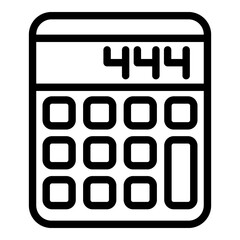 Wall Mural - Calculator icon. Outline calculator vector icon for web design isolated on white background