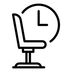 Poster - Chair waiting icon. Outline chair waiting vector icon for web design isolated on white background