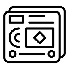 Poster - Web page interaction icon. Outline web page interaction vector icon for web design isolated on white background