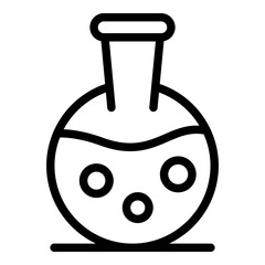 Poster - Chemical flask icon. Outline chemical flask vector icon for web design isolated on white background