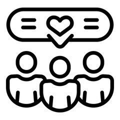Poster - Group experience icon. Outline group experience vector icon for web design isolated on white background