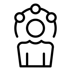 Poster - Manager experience icon. Outline manager experience vector icon for web design isolated on white background