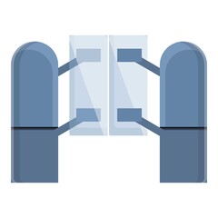 Poster - Door in subway icon. Cartoon of door in subway vector icon for web design isolated on white background