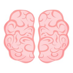 Poster - Human brain cord icon. Cartoon of human brain cord vector icon for web design isolated on white background