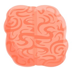Poster - Human brain side icon. Cartoon of human brain side vector icon for web design isolated on white background