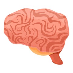 Poster - Human brain medical icon. Cartoon of human brain medical vector icon for web design isolated on white background