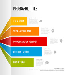 Poster - vector multipurpose infographic template with five stripes
