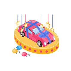 Wall Mural - Car Prize Isometric Composition