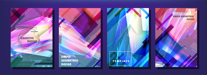 Wall Mural - Artistic covers design. Creative colors backgrounds. Trendy futuristic design	