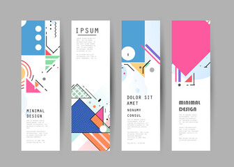 Vector vertical banner template, abstract design