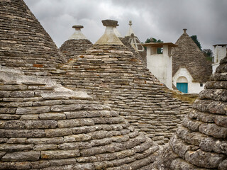 Poster - Rooftops of typical Trulli houses in Alberobello.