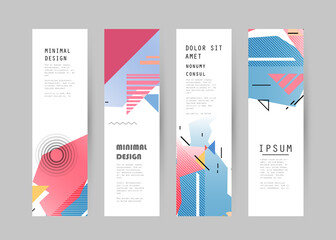 Vector vertical banner template, abstract design