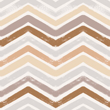 Chevron Seamless Vector Pattern. Watercolor Stripes Background, Abstract Zigzag Brush Print, Graphic Modern Striped Texture, Pastel Lines Backdrop.