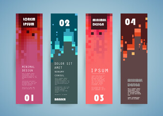Poster - Vector vertical banner template, abstract design
