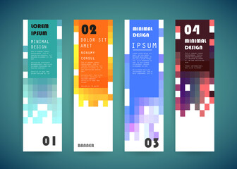 Poster - Vector vertical banner template, abstract design