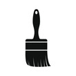 Paint brush black icon. Solid logo vector illustration isolated on white background.
