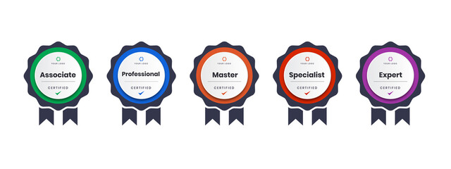 Poster - digital certification logo for training, competition, rewards, standards, and criteria etc. certifie