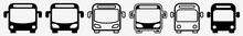 Bus Icon School Bus Sign Set | Busses Icon Shuttle Vector Illustration Logo | Transit Bus Public Bus Icon Isolated Collection
