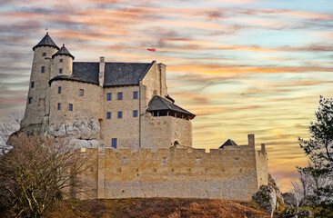 Wall Mural - Castle sunset landscape view Poland