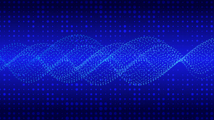 Aufkleber - Abstract halftone shape wave futuristic background .  