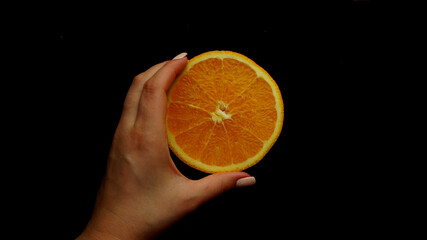 hand holding orange