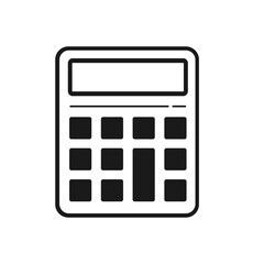 Poster - Calculator icon in trendy flat design