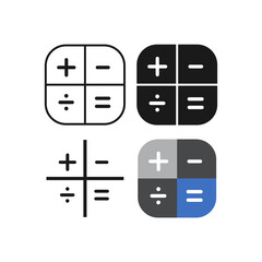 Poster - Calculator icon in trendy flat design