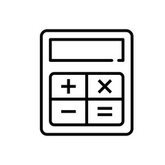 Poster - Calculator icon in trendy flat design