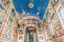 Italy, Padua, Scrovegni Chapel With Frescoes Painted By Giotto In The 14th Century