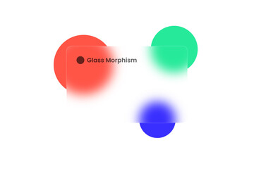 Poster - Abstract gradient background. Transparent frame in glass morphism style
