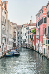 Wall Mural - Italy, Venice. canal and bridge