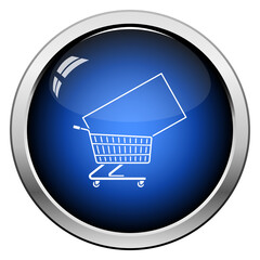 Poster - shopping cart with tv icon