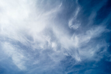 Wall Mural - blue sky and beautiful clouds for winter