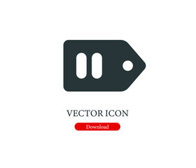 Poster - price tag vector icon. Editable stroke. Symbol in Line Art Style for Design, Presentation, Website or Apps Elements, Logo. Pixel vector graphics - Vector