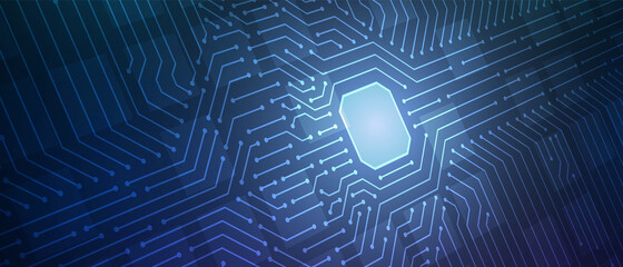 Poster - Microchip Technology Background, circuit board pattern