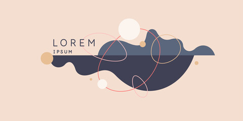 Poster - trendy abstract background. composition of amorphous forms.