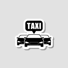 Canvas Print - Taxi urban sticker icon isolated on white background