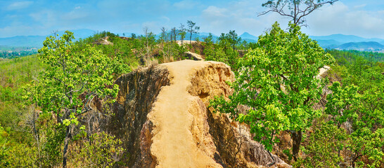 Wall Mural - Adobe path throught the Pai Canyon, Thailand