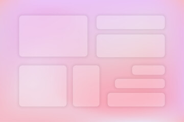 Poster - Abstract gradient background. Transparent frame in glass morphism style